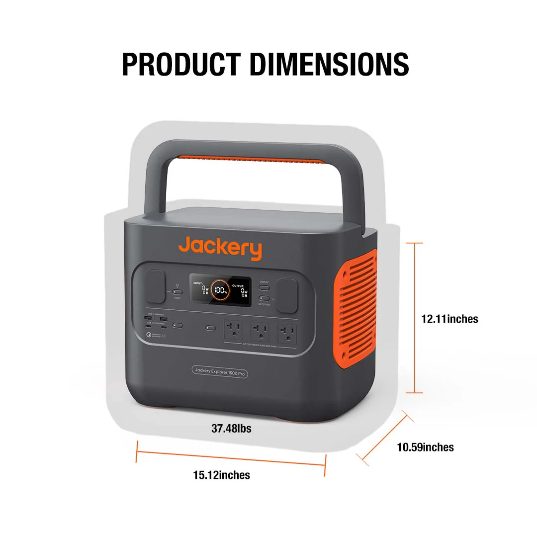Jackery Explorer 1500 Pro Portable Power Station (Refurbished) - Image 7