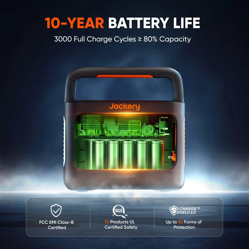 Jackery Explorer 240 v2 Portable Power Station (Refurbished) - Image 4
